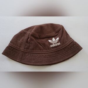 Vintage Adidas brown courderoy bucket hat size L/XL